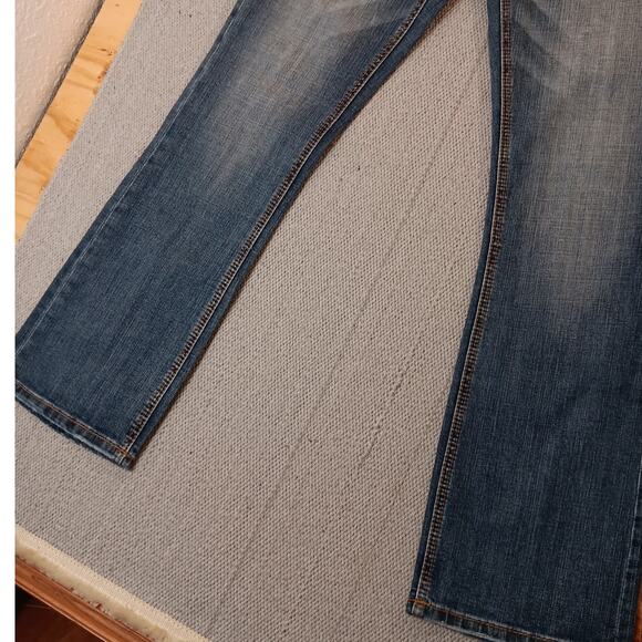 Rock & Roll Cowgirl Boyfriend Jeans 27 30"X32" Blue Embroidered Southwestern - Picture 6 of 15